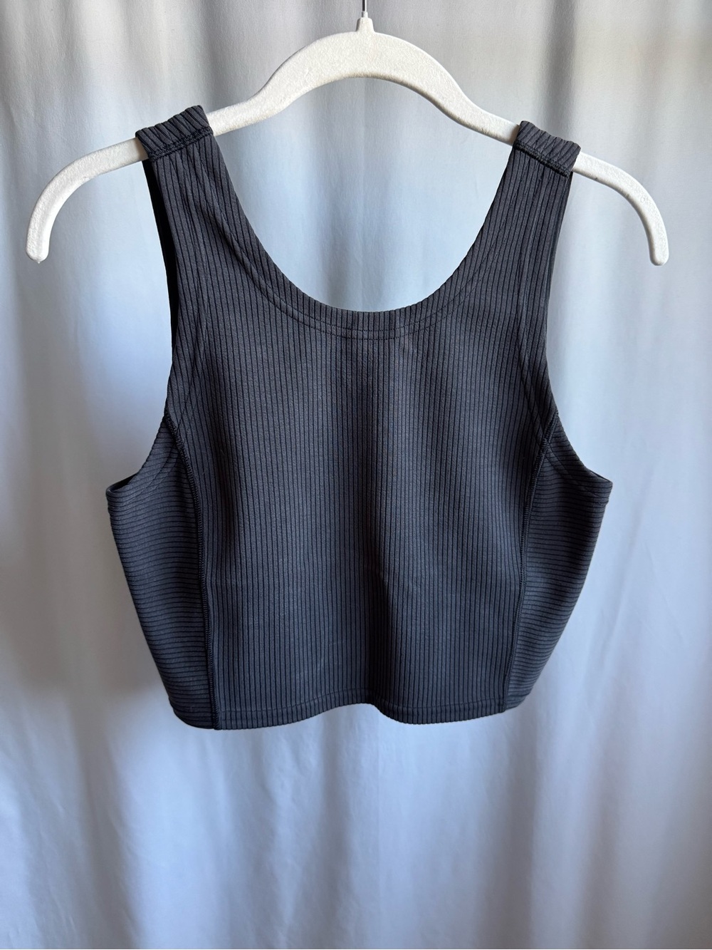 Lululemon Ribbed Softstreme Cropped Tank Top Black - Size: 6